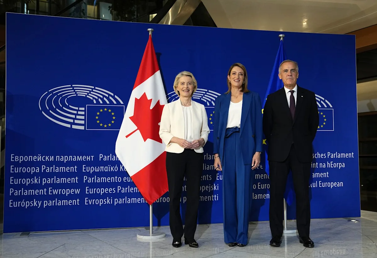 The EU is contemplating Canada as its first associate member, according to Von Der Leyen