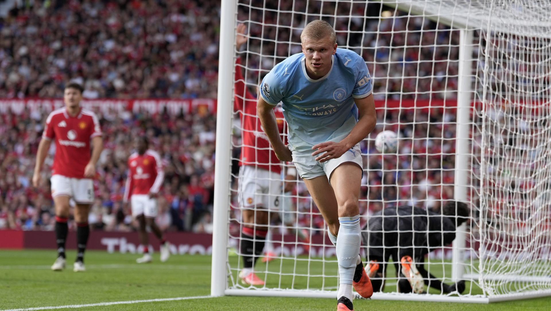 Haaland Leads 10-Man Man City to Disputed 1-0 Victory Against Manchester United