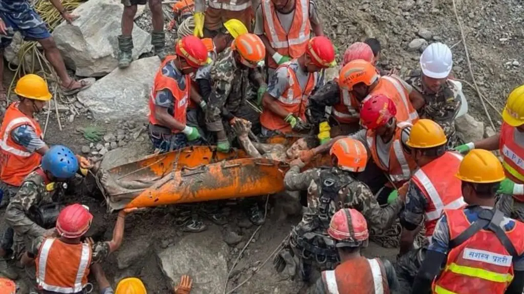 Two workers pulled alive from Nepal tunnel nine days after deadly flash flooding