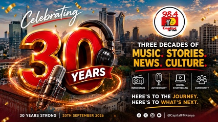 Capital FM celebrates its 30th anniversary with the Third Flow Experience, honoring three distinct eras of Kenyan music and culture