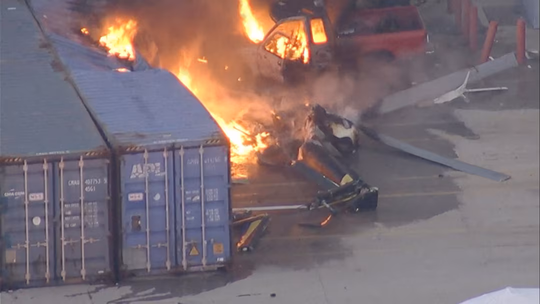 NBC News helicopter crashes in Los Angeles, resulting in the deaths of three individuals while reporting on a bus accident