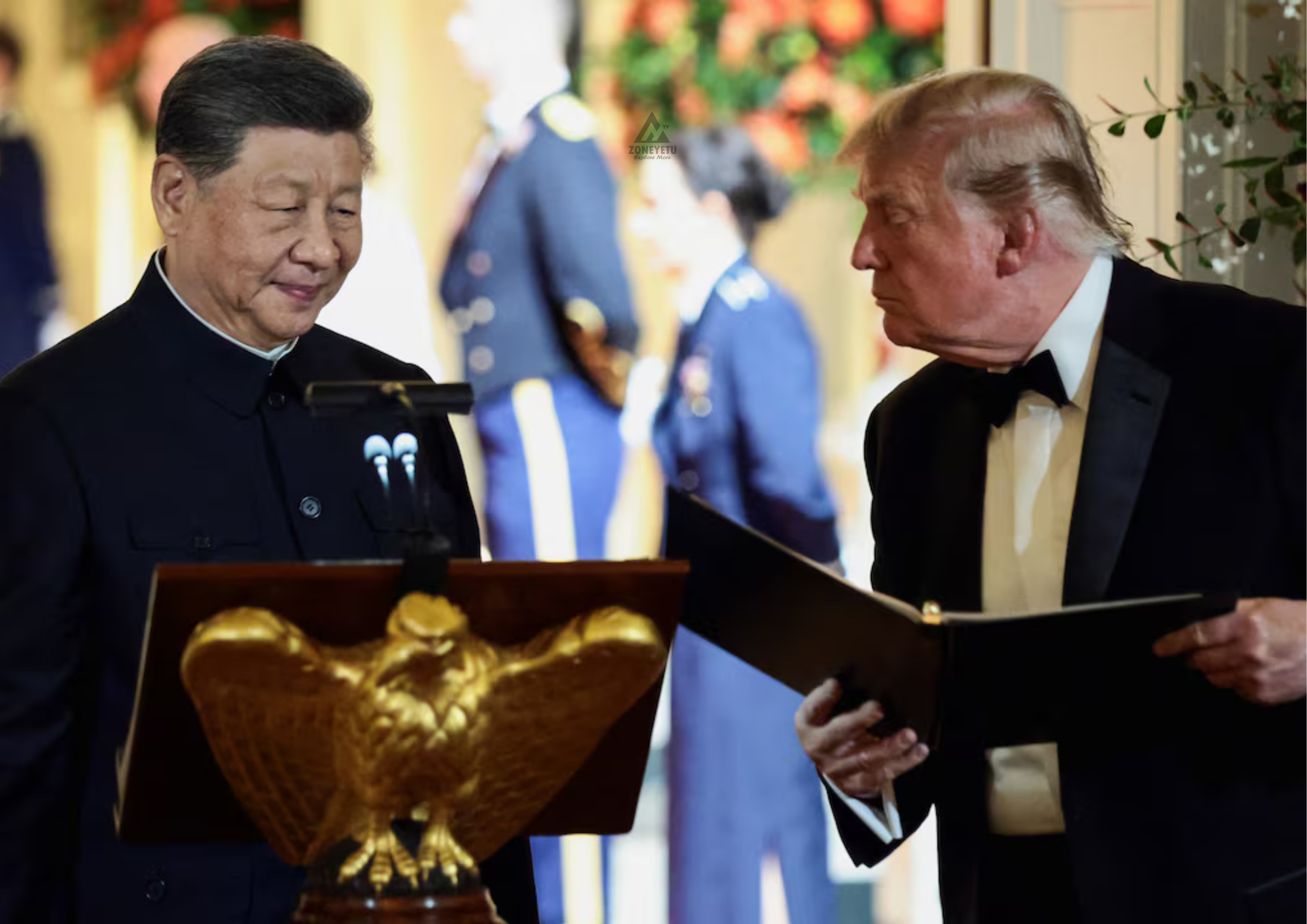 Trump Kuhitimisha Mkutano na Xi kwa Ziara ya Kumbukumbu za Kitaifa za Marekani, Taiwan Ikitawala Mjadala