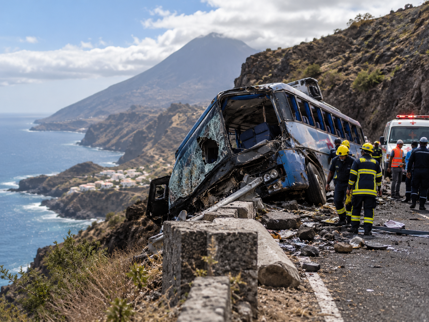 At least 25 people have lost their lives in a bus crash on Cape Verde's Fogo island, according to reports from the agency