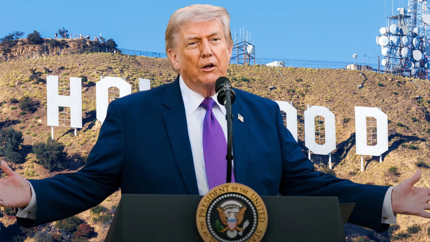 Trump supports the federal film tax credit, labeling Hollywood as a 'complete and total disaster'