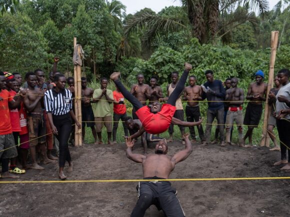 Ugandan mud wrestlers’ vision of glory on world stage