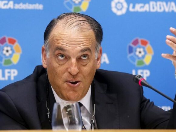 President of the Spanish Premier League ‘La Liga’ Javier Tebas