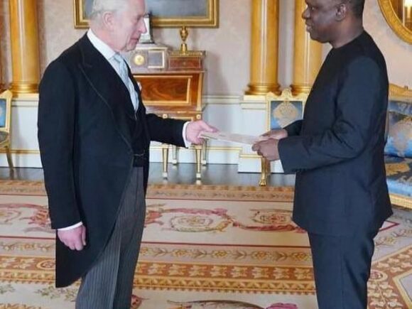 Ambassador Hon. Mbelwa Kairuki presented his Credentials to King Charles