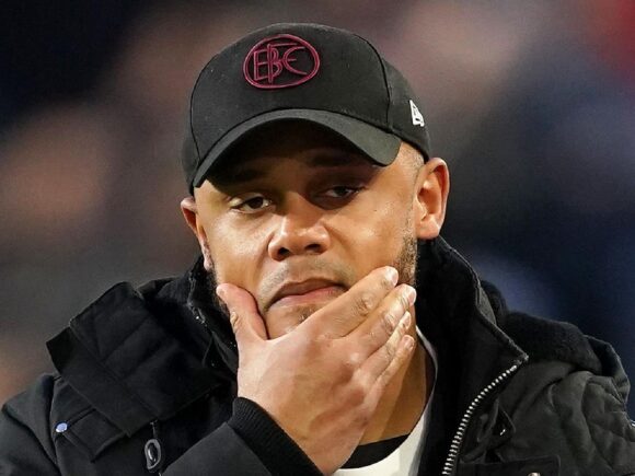 Following an FA misconduct accusation, Burnley’s Vincent Kompany received a two-match touchline ban