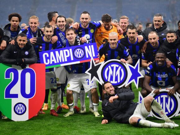 Inter Milan wins the Italian Football League title after defeating AC Milan