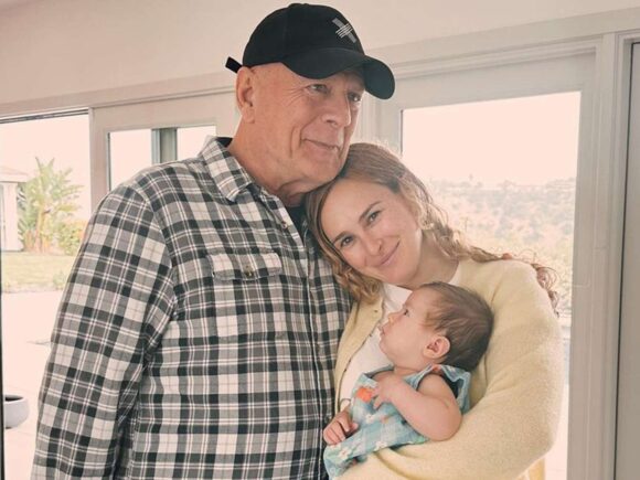 Rumer Willis Shares Adorable Photo of Dad Bruce Holding Daughter Louetta on Her First Birthday