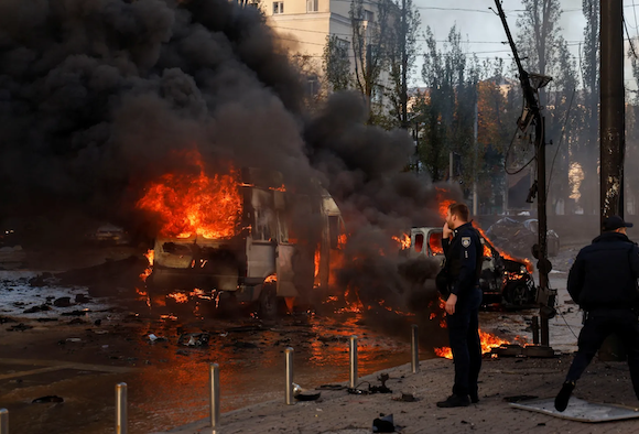 A New Wave of Russian Missile Strikes Involves Several Blasts That Impact Ukrainian Regions