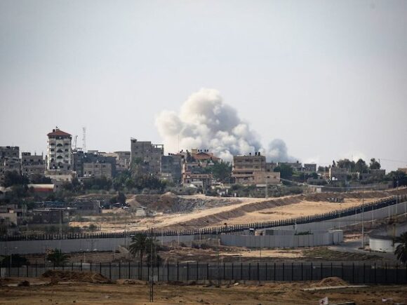 Israeli forces advance from the north and south into Gaza