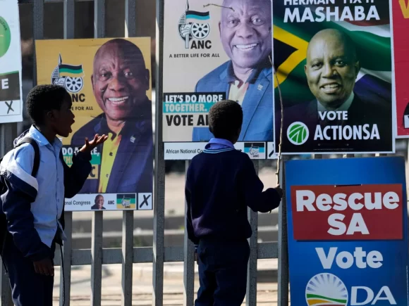 Election results in South Africa show that the DA, Zuma’s party, and the ANC are performing well