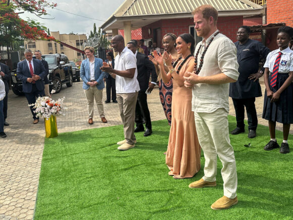 Prince Harry and Meghan discuss mental health during their first trip to Nigeria