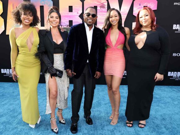 Martin Lawrence at the premiere of Bad Boys: Ride or Die with girlfriend Angie Gonzalez and his three daughters