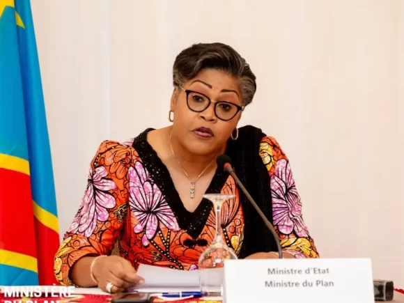 Judith Suminwa, the first female prime minister of the Democratic Republic of Congo, takes the oath of office