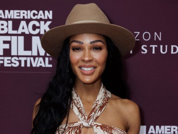 Meagan Good Arrives at the New Tyler Perry Film Red Carpet Without Jonathan Majors