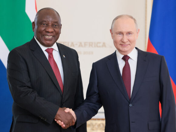 In a sign of cordial relations, Putin congratulates Ramaphosa of South Africa on his reelection