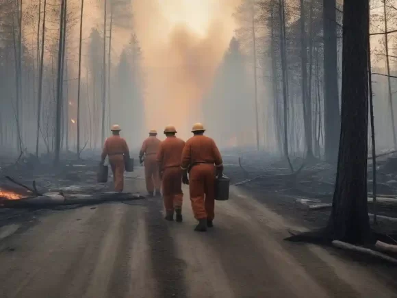 225 prisoners from Quebec Prison are evacuated by Canadian officials due to a wildfire threat