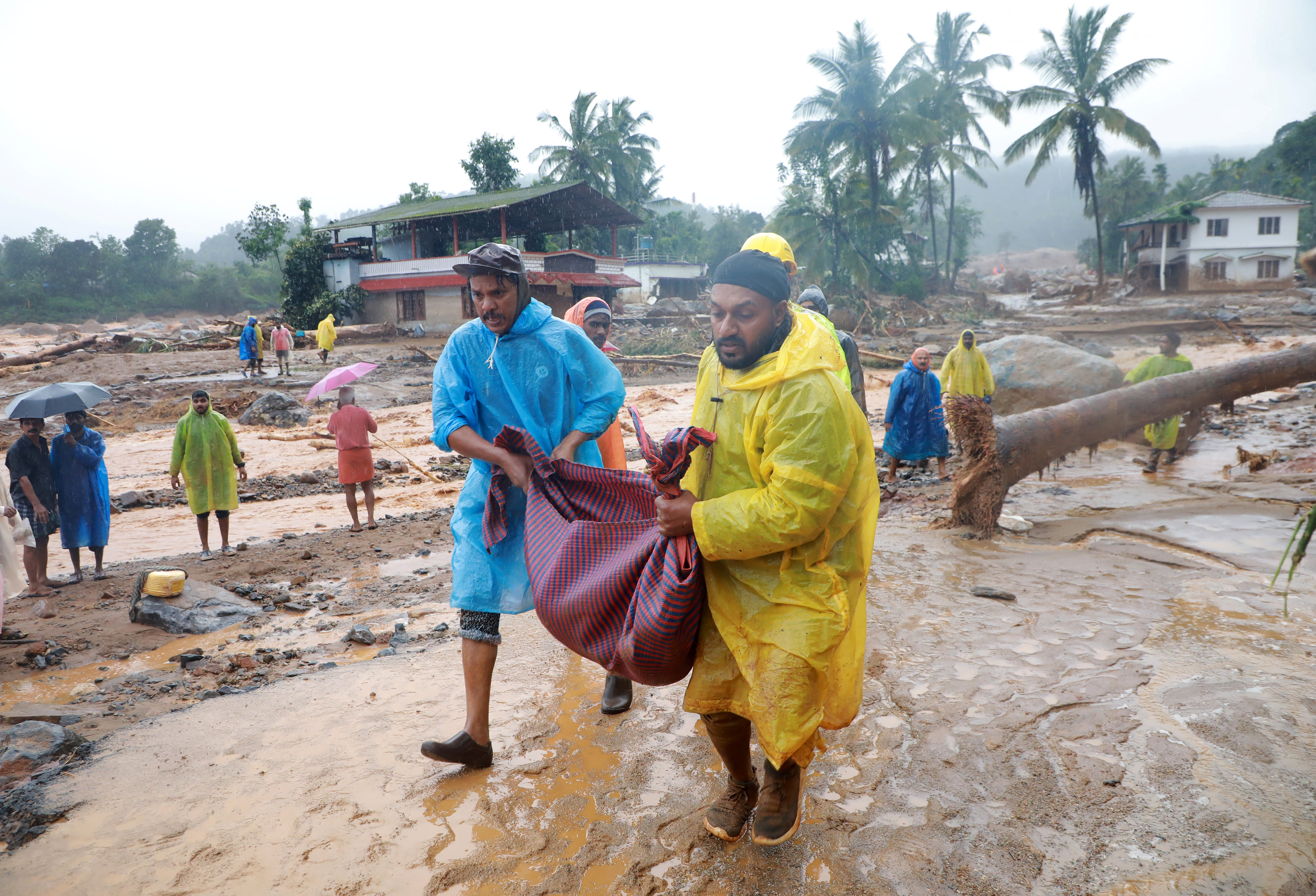 In Kerala, India, landslides claim 93 lives, with hundreds more reported missing