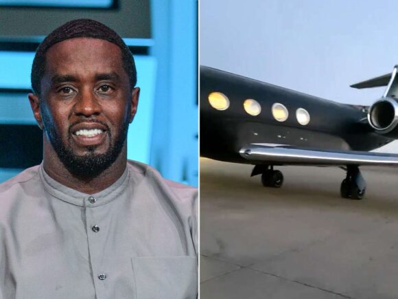 Amid reports of a federal investigation, Sean “Diddy” Combs boards a matte black private jet called “Combs Air”