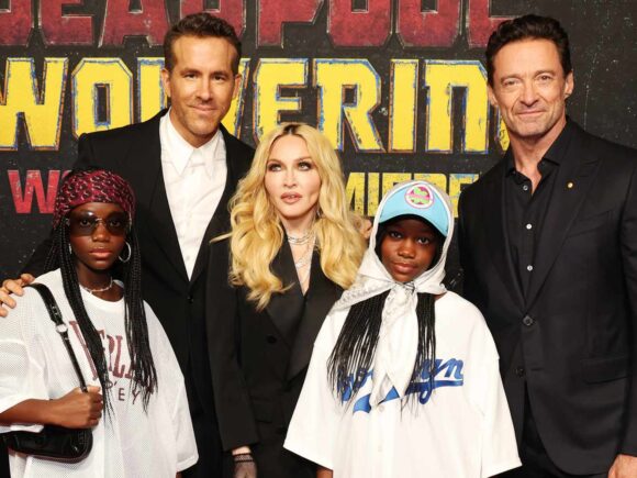 At the Deadpool and Wolverine premiere, Madonna makes an unexpected appearance. She brings her twin daughters and a bold sense of style