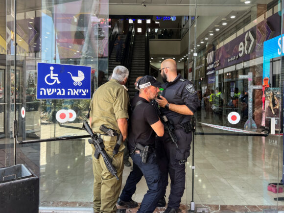 An Israeli soldier was stabbed to death at a mall