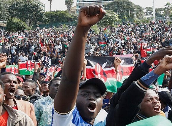 Kenyans commemorate the protest victims’ deaths with a concert