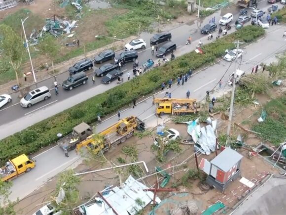 A tornado ravages an eastern Chinese town, leaving five dead and dozens injured