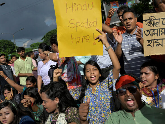 Thousands of people in Dhaka protest over violence directed against Bangladesh’s Hindus