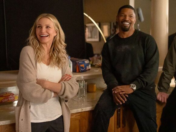 Jamie Foxx and Cameron Diaz are seen smiling in a behind-the-scenes look at their return to action as the film is postponed until January