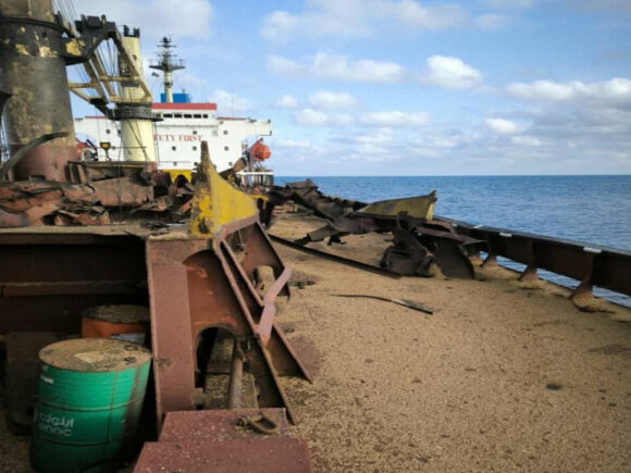 Ukraine claims Russia struck a grain vessel close to Romania, a NATO member