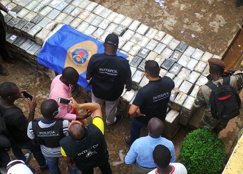 Police in Guinea-Bissau confiscate more than two tons of cocaine that was transported from Venezuela