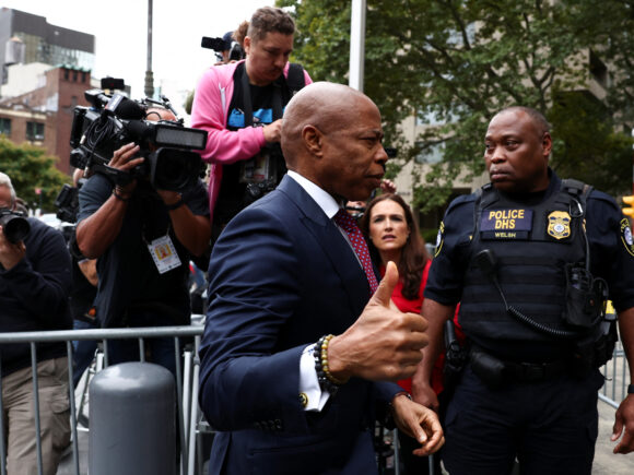 Eric Adams, the mayor of New York, appears in court to answer to charges of corruption