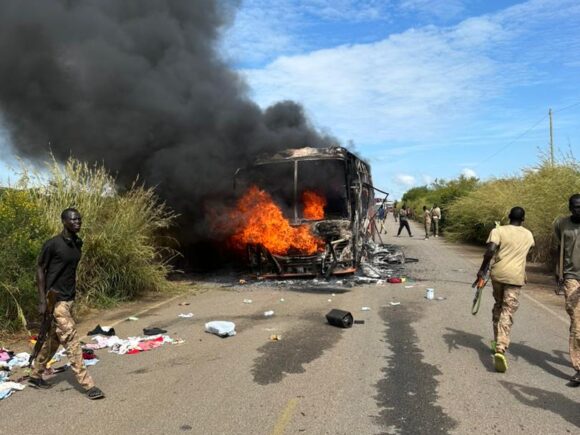 South Sudan’s military says a rebel group is to blame for the deadly bus attack