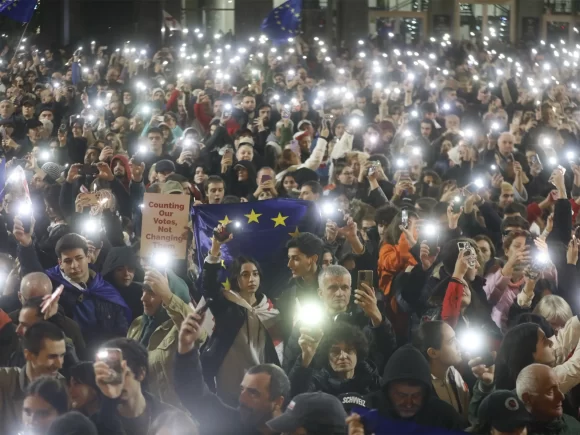 A lot of people are protesting in Georgia as the opposition questions the election findings