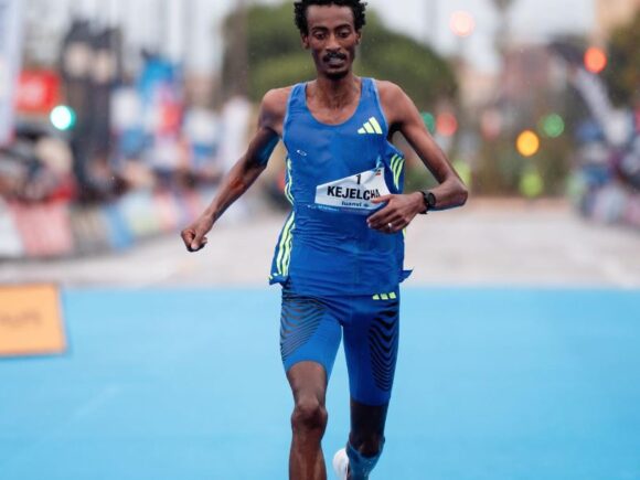 Ethiopia’s Kejelcha smashes the world record for half marathons