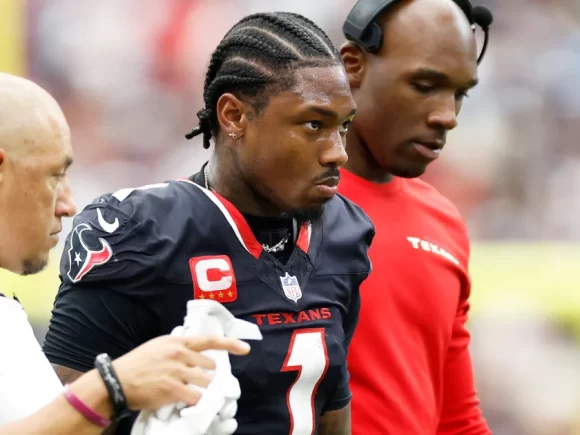 Texans wide receiver Stefon Diggs will miss the rest of the season with an ACL injury