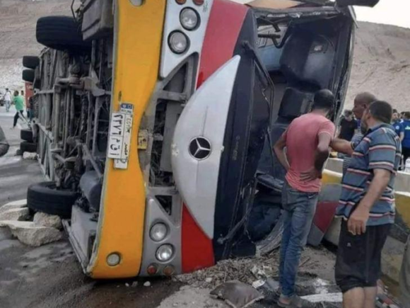 Egypt’s health ministry reports that a bus accident has left at least 12 people dead and 33 injured