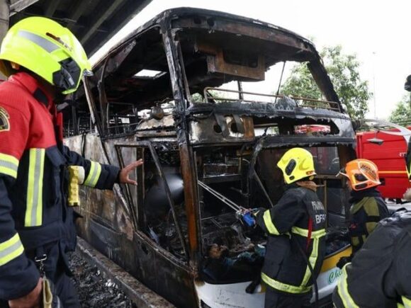 23 people are killed in a fire on a Thai school bus