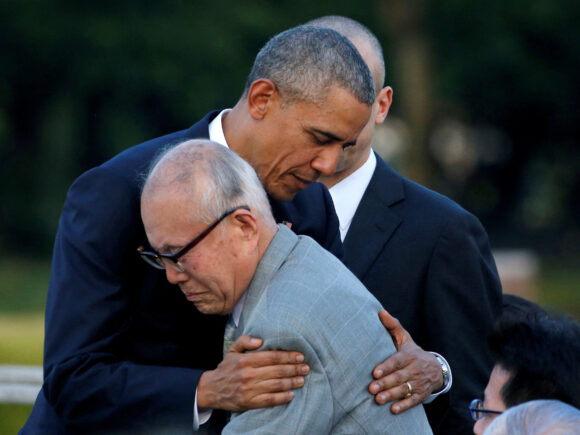 Nobel emphasizes denuclearization for Hiroshima survivor who was embraced by Obama