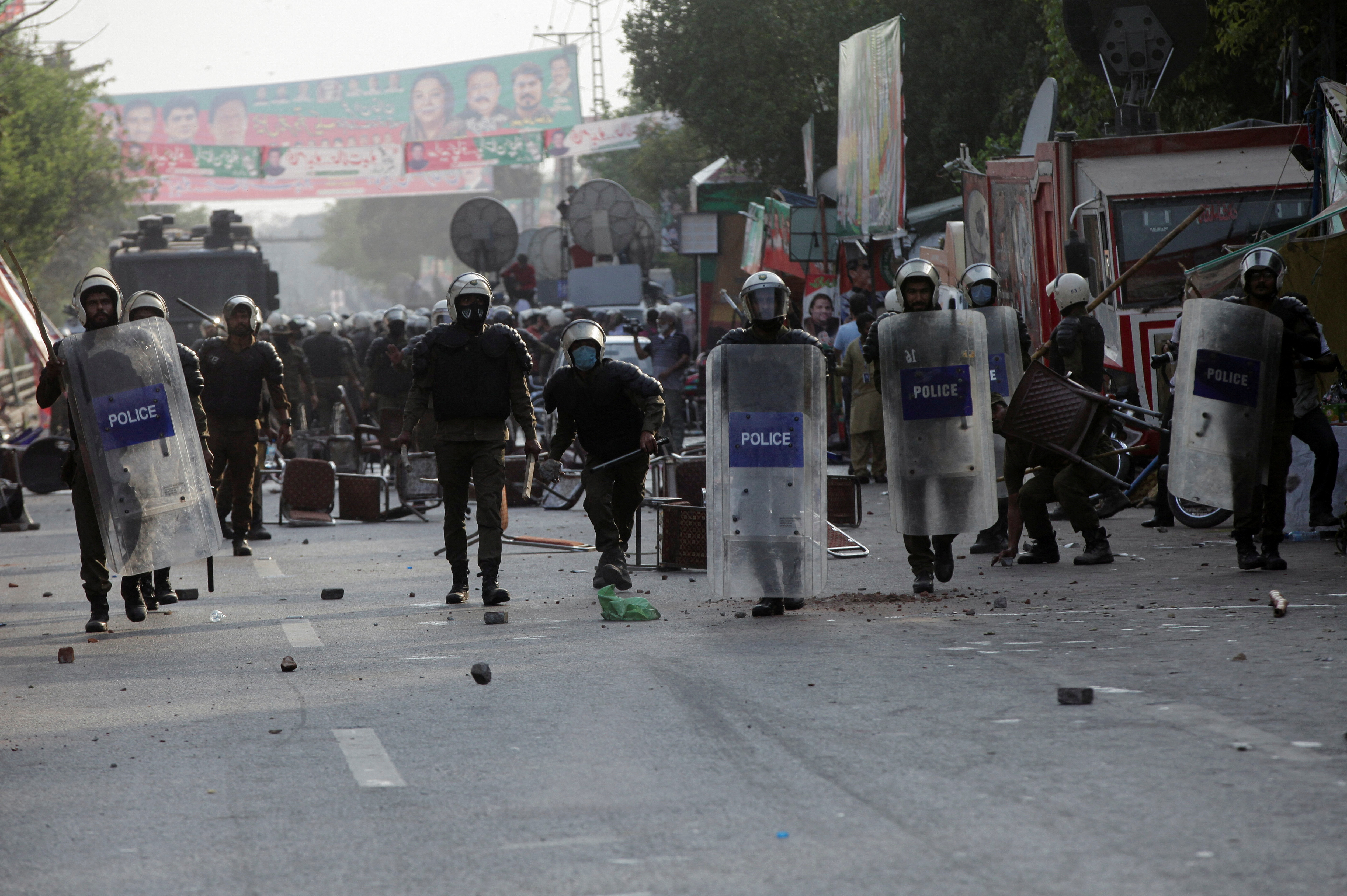 Several Pakistani policemen hurt during altercations with former Prime Minister Khan’s supporters