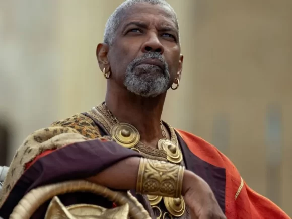 Denzel Washington kissed a guy on the lips in “Gladiator II,” but the scene wasn’t shown in the movie