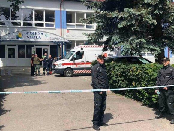 A student was slain in a knife attack at a school in Croatia