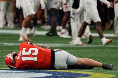 Carson Beck, the quarterback for Georgia, had a UCL injury