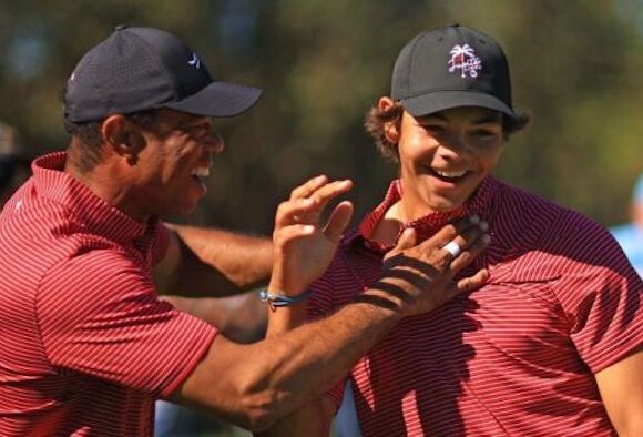 Charlie, Tiger Woods’ 15-year-old son, makes his first hole-in-one