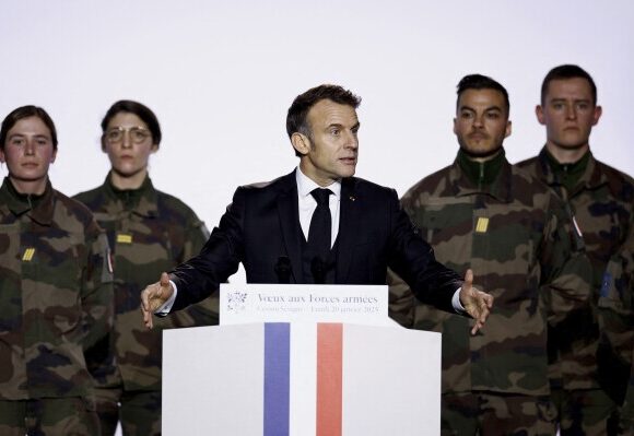 Macron Calls on Europe to Increase Defense Expenditures as Trump Takes Office