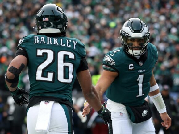 Barkley and Hurts help the Eagles defeat Washington in the NFC Championship