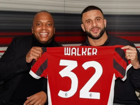 Kyle Walker has finished his loan transfer to AC Milan