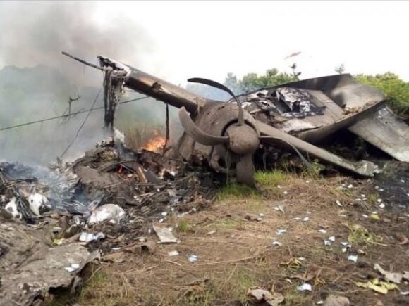 A Sudanese army plane crashes in a residential area, killing forty-six people